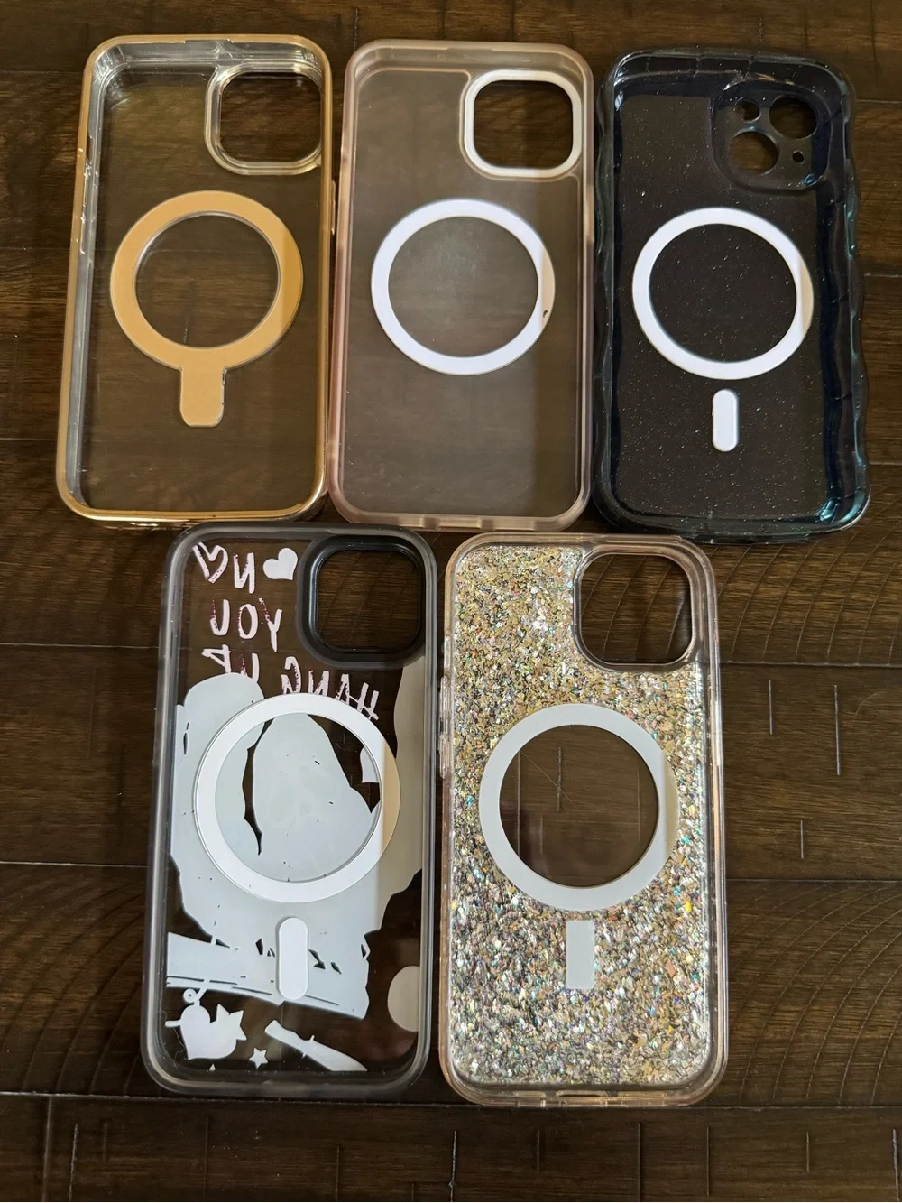 MagSafe-Compatible Clear and Glitter iPhone 14  Collection - Black, Gold, Clear